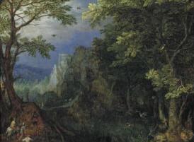 Gillis van Coninxloo Mountainous Landscape. oil painting image